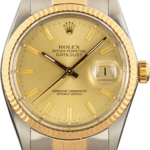 Rolex Datejust 36 Ref. 16013 Champagne Index Dial
