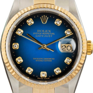 Rolex Datejust 36 Ref. 16233 Blue Vignette Diamond Dial