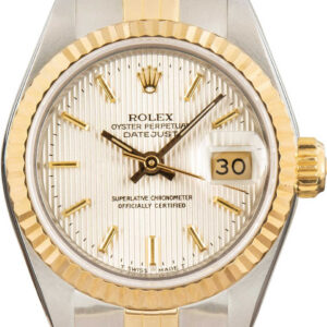 Rolex Lady Datejust 69173 Silver Tapestry Dial