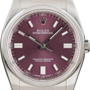 Rolex Oyster Perpetual 36 Red Grape Dial Ref. 116000 Stainless Steel 36mm