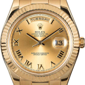 Rolex Day-Date II Ref. 218238 18K Yellow Gold Champagne Roman Dial